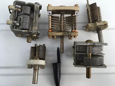 Air Spaced Variable Capacitors Vintage 5 Off Assorted Values. • £8