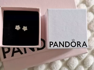 Pandora Star Cubic Zirconia Stud Silver 925 Earrings Brand New • £9.99