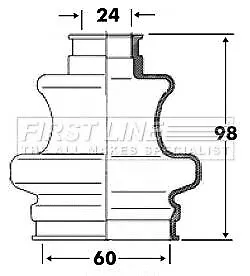 FIRST LINE Rear Outer CV Boot Kit For Mercedes C180 Kompressor 1.8 (05/02-08/07) • $29.87