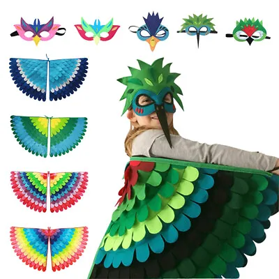 £13.19 • Buy Halloween Children Girls Kids Owl Bird Wing With Mask Animal Outfit Costume