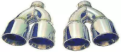 2 STAINLESS STEEL DUAL EXHAUST TIPS PAIR 3.0 3.5 Camaro Trans Am 3  3.5  Mustang • $149.60