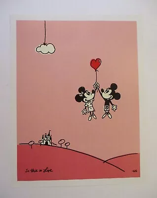 Disney Art Print Lithograph 11 X14  So This Is Love Mickey Minnie Mouse Will Gay • $19.99