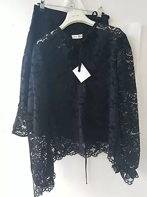 BNWT Scanlan Theodore Black Lace  Suit Size 8 RRP$1200 • £309.35