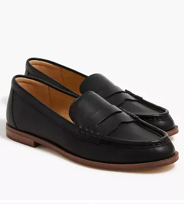 J.Crew $138 Penny Loafers In Black Size 8.5 BW276 • $60