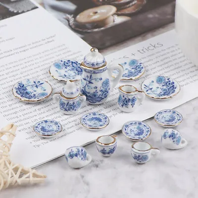 Dolls House Miniature 1:12th Scale Tableware Ceramic Tea Cups Plate Accessories • $8.41