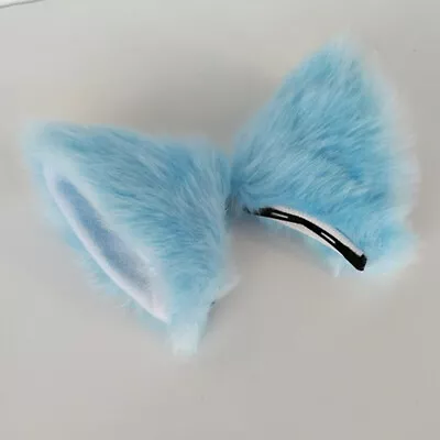 Girls Cat Ears Fox Clip Costume Cosplay Animal Hair Long Barrette Catwoman DIY • $19.22