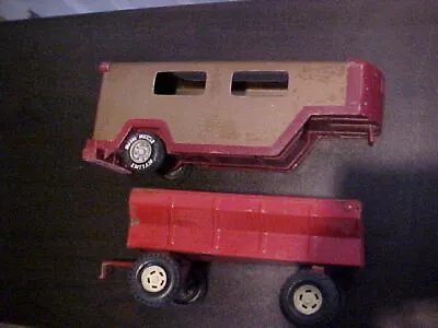 Nylint-Horse Trailer-Pressed Steel And ERTLGrain Wagon With Working Tailgate • $11