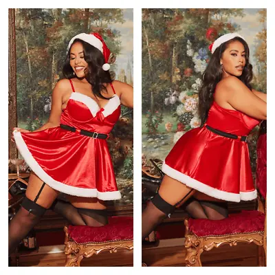 NWT Yandy Sexy Holiday Santa Lingerie Outfit Plus Size 1X 2X Mrs Claus Suit • $28