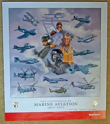 Marine Corps Raytheon Signed Poster Dedication To Lt & Signed By Artist NEW • $25