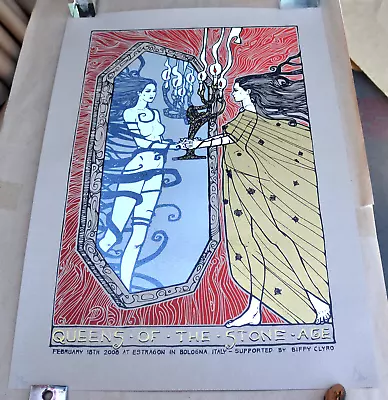 Queens Of The Stone Age 2008 Italy Concert LE Silkscreen Poster Signed Malleus • $250