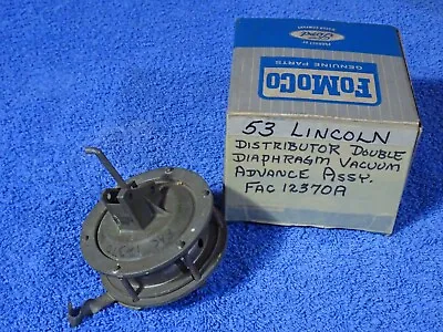 $70 • Buy 1953 Lincoln Distributor Double Diaphragm Vacuum Advance Assembly NOS