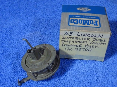 $70 • Buy 1953 Lincoln Distributor Double Diaphragm Vacuum Advance Assembly NOS