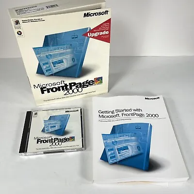 Microsoft FrontPage 2000 Upgrade Install CD With Product Key • $34.95