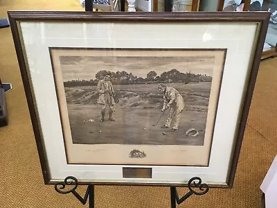 Vintage Golf Etch Print 1915  James Dobie W Dendy Sadler Picture • $29.95