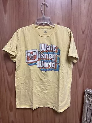 Disney Yellow Short Sleeve Adult T Shirt Walt Disney World L Large • $10