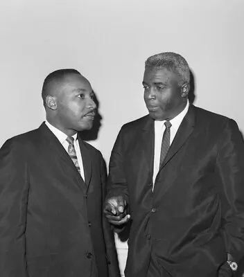 Martin Luther King Jr Jackie Robinson 8x10 Glossy Photo Image #2 • $3.99