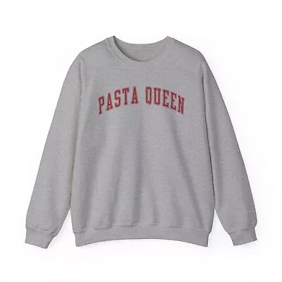 Pasta Queen Sweatshirt Gifts Crew Neck Shirt Long Men • $31.07