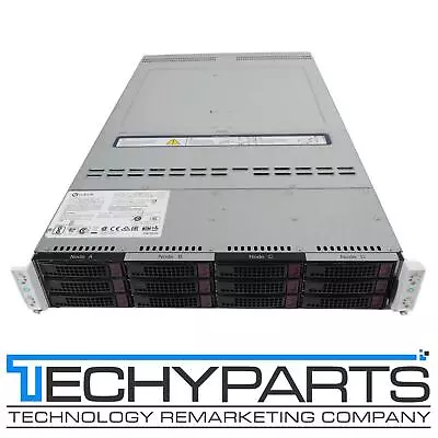 Rubrik Supermicro 6028BT-HNC1R+ 2U 12-Bay 4-Node X10DPT-B+ LGA2011-3 SuperServer • $549.95