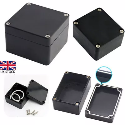 ABS Plastic Electronics Project Enclosure Box Hobby Case Cover W/ Screws -Black • £4.99