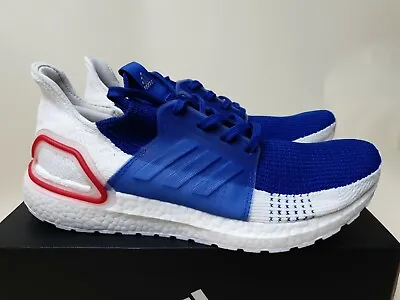 Adidas Ultra Boost 19 'Cloud White Blue' New (12US) NMD Men Training Solar Pure • $189.95
