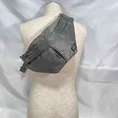 $130 • Buy Yoshida Porter Tanker Waist Bag (L) Shoulder Bag Silver Gray Discontinued Color
