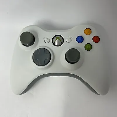 Microsoft Xbox 360 Wireless Controller White/Gray - No Battery Tested OEM Works • $11.99