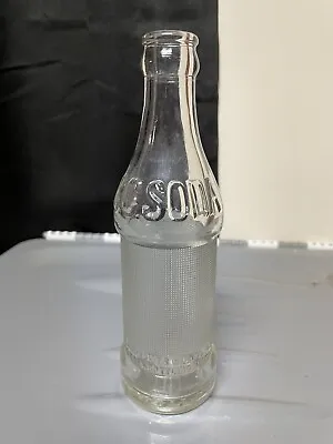 Vintage Embossed Clear CC Soda Bottle Mabscott WVA  • $10