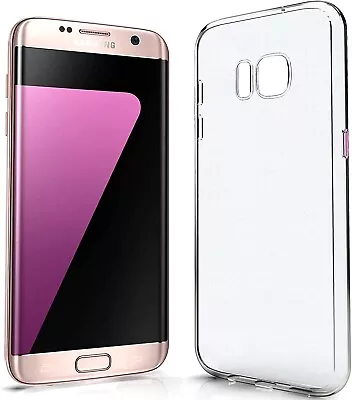 For SAMSUNG GALAXY S6 EDGE CLEAR CASE SHOCKPROOF ULTRA THIN GEL SILICONE TPU • $8.75
