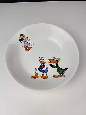 Vintage Bareuther Waldsassen Germany Disney Soup Bowl - Mickey Donald Jim Crow • $42.38