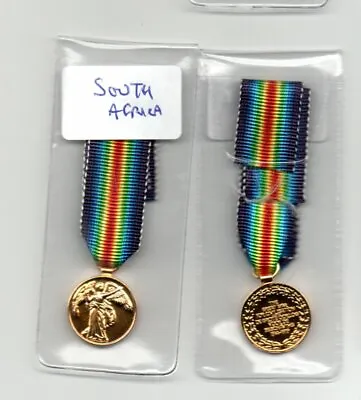 Victory Medal Ww1 South Africa   Issue. A Superb Miniature  With Ribbon. • $12.27