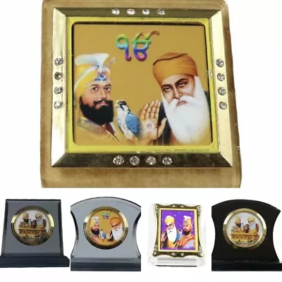£11.99 • Buy Photo Portrait Of Sikh Guru Nanak Dev Ji And Guru Gobind Singh Ji Desktop Stand 
