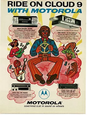 1971 MOTOROLA Car Stereo 8-track Players Radios Pop Art Vintage Print Ad • $8.95