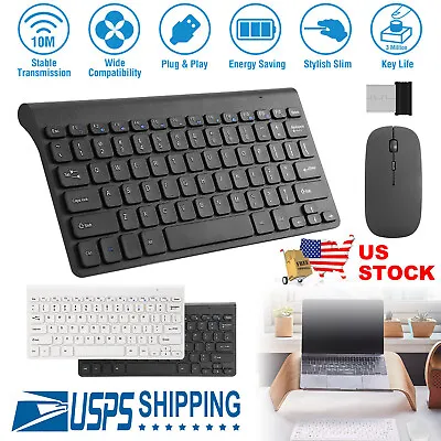 Wireless Keyboard Mouse Combo Set USB Mini 2.4Ghz Kit For Mac Laptop PC Computer • $20.29