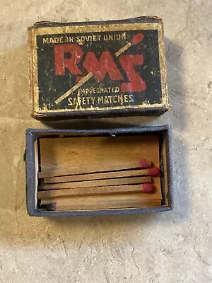 Vintage RMS Soviet Union WWII Match Box With Matches • $50