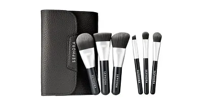 SEPHORA COLLECTION Deluxe Charcoal Antibacterial Brush Set Mini NEW Auth $39  • $21.89