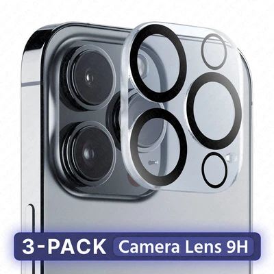 $9.99 • Buy 3-Pack For IPhone 11 12 13 14 Pro Max Camera Lens Protector 9H Tempered Glass 3X