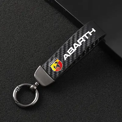 Black Carbon Car Keychain Auto Accessories Emblem Key Ring Gift • $42.89