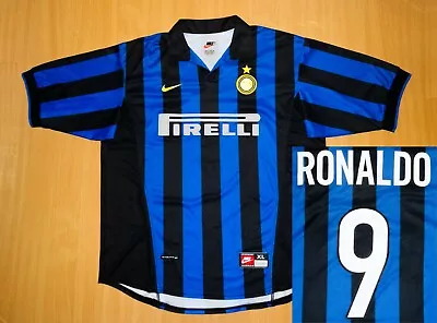 £199.90 • Buy Sale RONALDO Inter Shirt XL 1998 1999 Jersey Maglia Soccer Camiseta 98 99 Nike