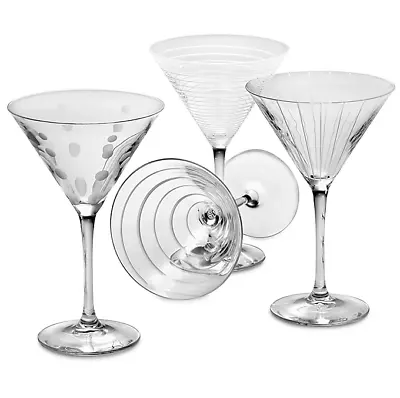 Mikasa Cheers Barware Set Of 4 Martini Glasses H1506 • $55.29