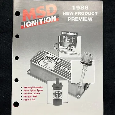 Original VINTAGE 1988 MSD IGNITION PERFORMANCE Catalog Speed Racing Parts • $60