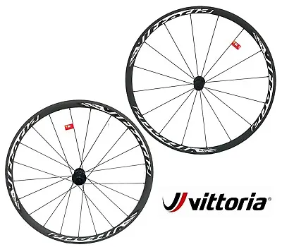 Vittoria Elusion TeamBlack Ceramic Coated Bicycle Road Bike 700c Wheels Wheelset • $499