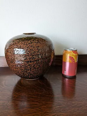 MCM Japan Stoneware Studio Ceramic Pottery Moon Vase Marked • $25