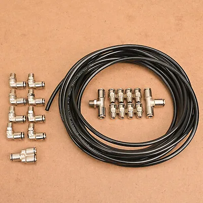 $68.90 • Buy Black For Turbo Solenoid 1/8th NPT Quick Connect PUSH LOCK Vacuum Fitting Kit US