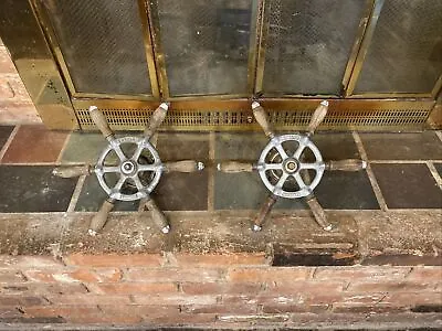 Set/Pair Vintage Lyman Islander Boat Cable Steering Wheels • $350