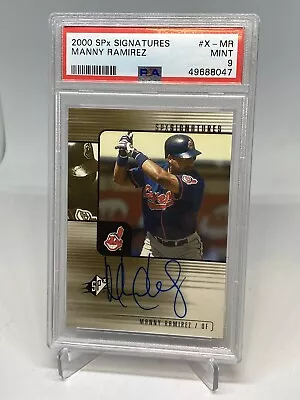 2000 UD SPX Manny Ramirez Signatures AUTO AUTOGRAPH PSA 9 MINT POP 11 • $250