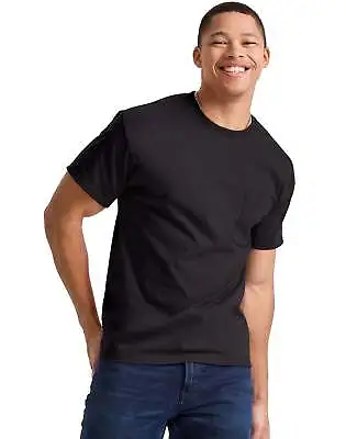 Hanes Men Pocket T-Shirt Cotton Short Sleeve Tee Crewneck Classic Fit Essentials • $8