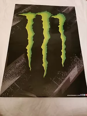 Monster Energy Drink  M  Claw Poster Skater Moto X  22  X 15 1/2  Brand New! • $14.99