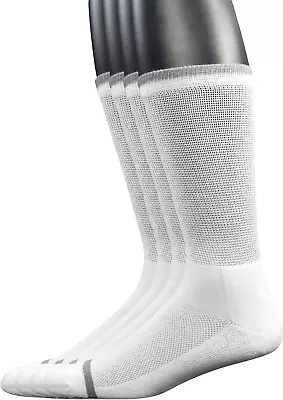 Yomandamor Mens 4 Pairs Bamboo Diabetic Crew Socks With Seamless Toe And Cushio • $21.60