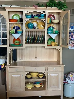 Beautiful Custom Knotty Pine Antique Display Hutch China Cabinet Curio Cabinet • $900