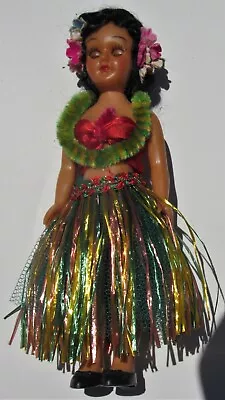 Cool Vintage 40s 50s Hawaiian Hula Dancer Doll Minty Celluloid 7.25 Inches • $19.77